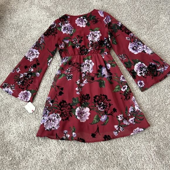 NWT Adam Levine Floral Hi-lo Dress Small 4 6 Wedding Guest Flowy Romantic NEW - Picture 11 of 16